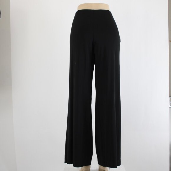 Fendi Pant Sz 44 x 33 Black Sheer Pleated Rayon Elastane Wide Leg Dress Pant - Picture 5 of 12